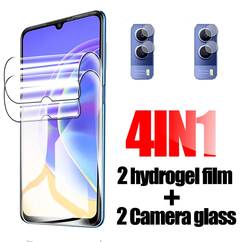 

ДЛЯ Vivo V21e 5g 4 в 1 Гидрогелевая пленка для Vivo V21 5G V21e 5G мягкое стекло прозрачная пленка для экрана телефона Защитная пленка для объектива камеры
