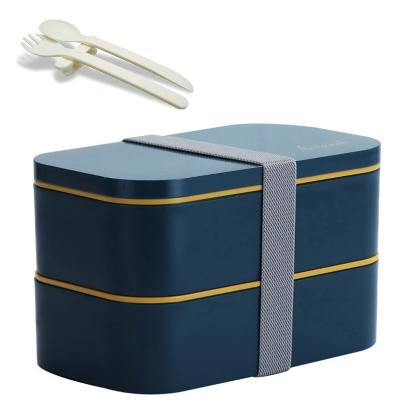 

Bento Box Lunch Boxes with Reusable Cutlery Set 2-Tier Leakproof Insulated