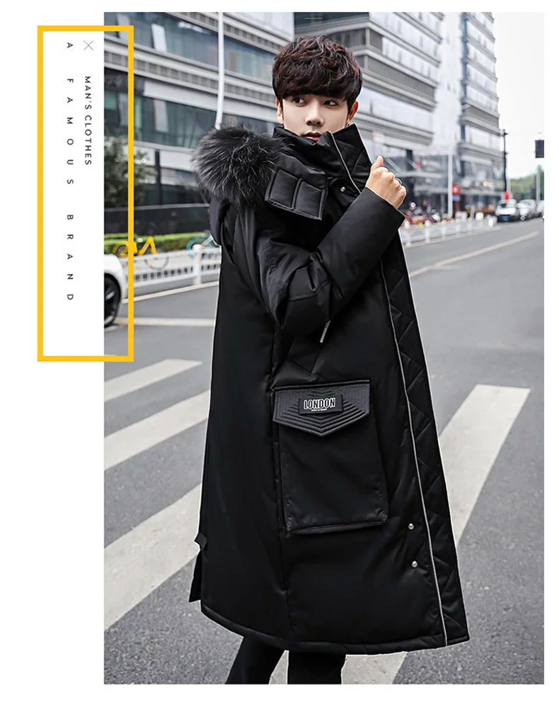 2022 Man's Duck Down Coat Puffy Parkas Big Boys Teen Winter Jacket Real Fur Collar Hooded Windbreaker for Male Plus Oversize 3xl