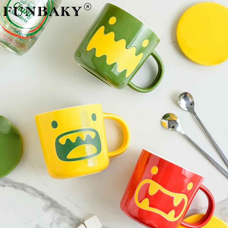 FUNBAKY 350 мл креативная мультяшная кружка с крышкой Ложка детский подарок домашняя