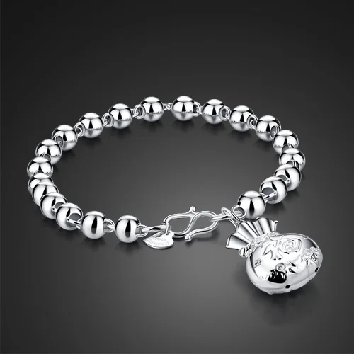 Винтажный стиль женского тела древних кошелек Подвеска Браслет Модные simple100 % 925