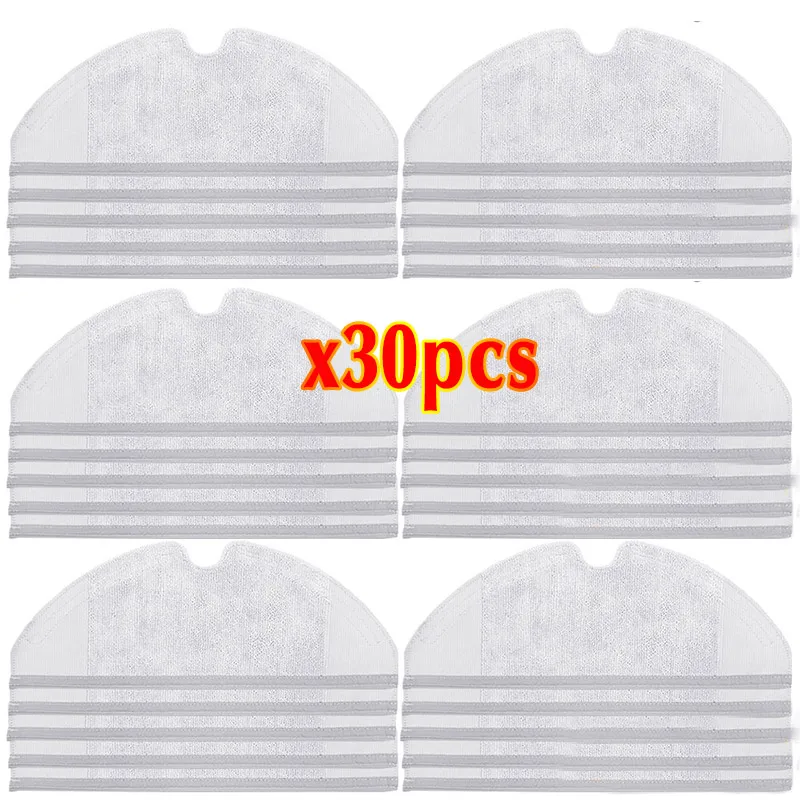 30pcs-lot Xiaomi Roborock Robot S50 S5 Vacuum Cleaner Spare Parts Kits Mop Cloths Mopping filter Side Brush Roll Brush Water Tank replace - Цвет: 30pcs-lot