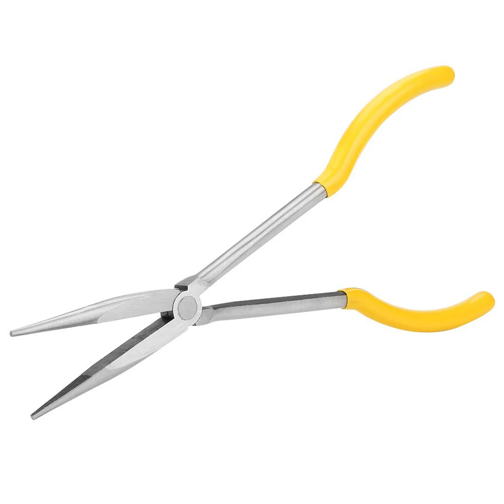 

11inch Long Needle Nose Pliers High Carbon Steel O Shape Bent Nose Cable Puller for Mechanics Electricians Repair Hand Tools