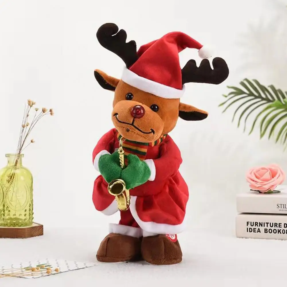 

Рождественская игрушка, модная с инструментом, электрическая кукла Санта-Клаус для пения, игрушка для отдыха, снеговик, игрушка Санта-Клаус