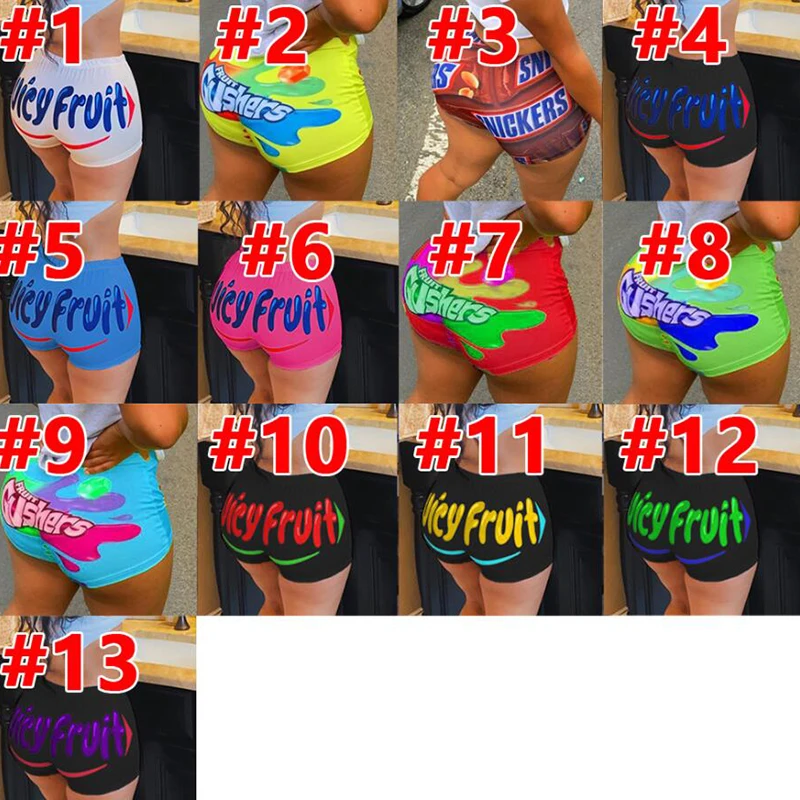 

Juicy Fruit Snack Sweat Booty Shorts Sexy Womens Clothing Workout Short Pants New Summer Pants Plus Size