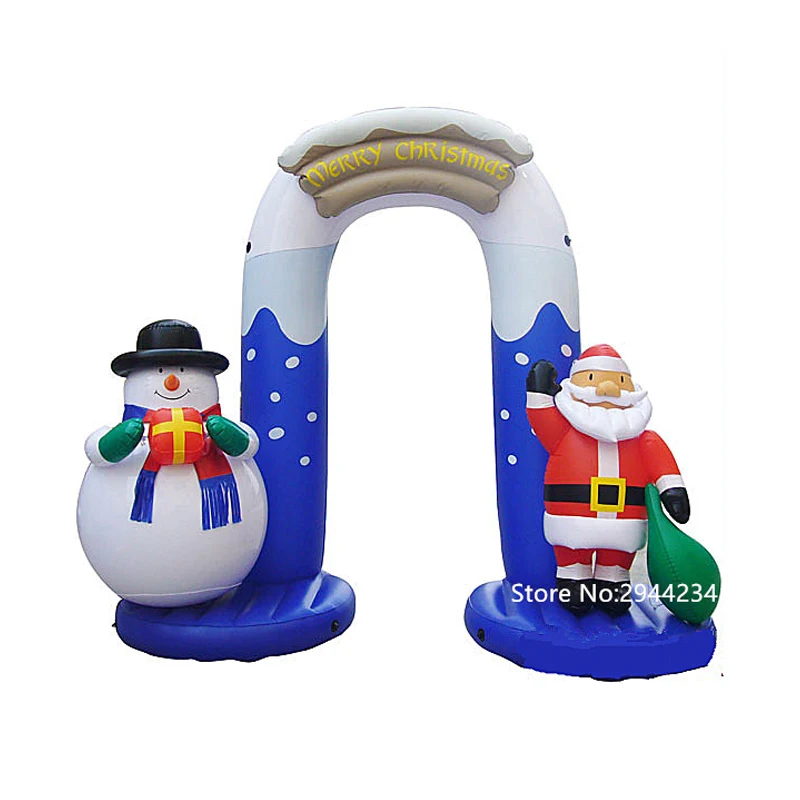 

PVC material inflatable Christmas Santa Claus and snowman arch,color,size customzied