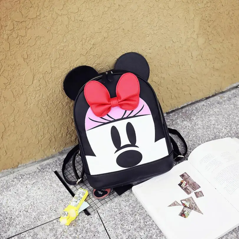 Новинка 2018 женский рюкзак из качественной искусственной кожи с ушками Микки