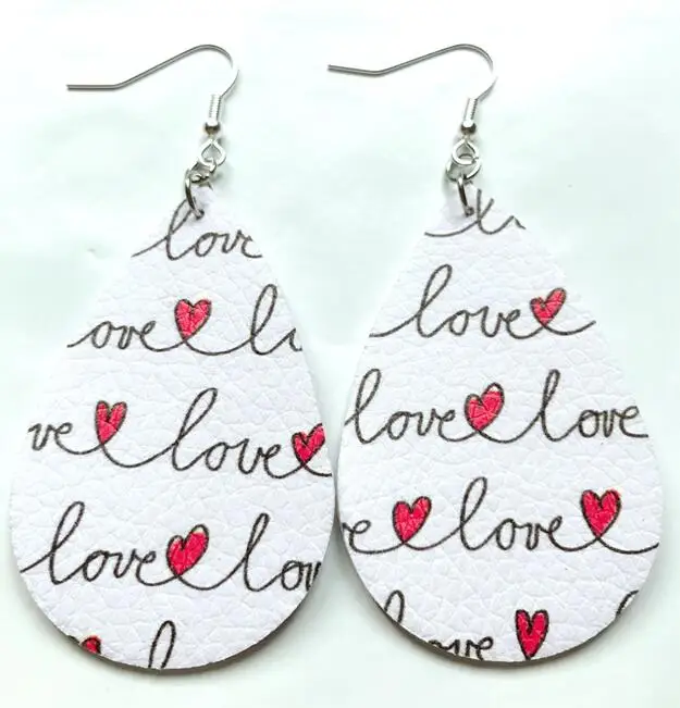 Модные 3D бейсбольные трехслойные серьги капельки из искусственной кожи для