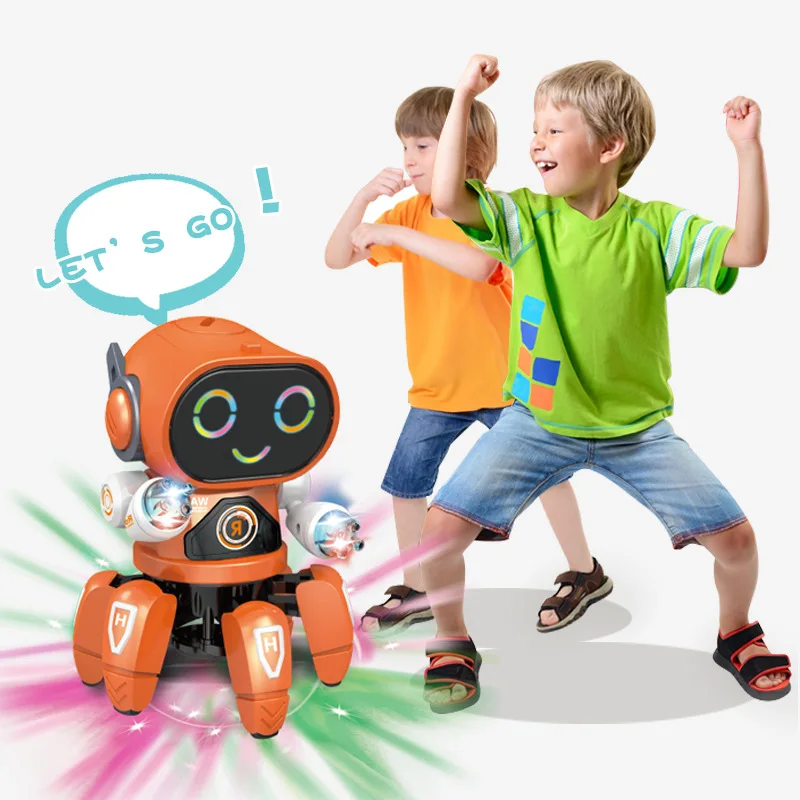 

Electric Six-claw Robot Toy Intelligent Robot Mini Walking Singing Dancing RC Robot Toys Led Light Kids Educational Toys Gift