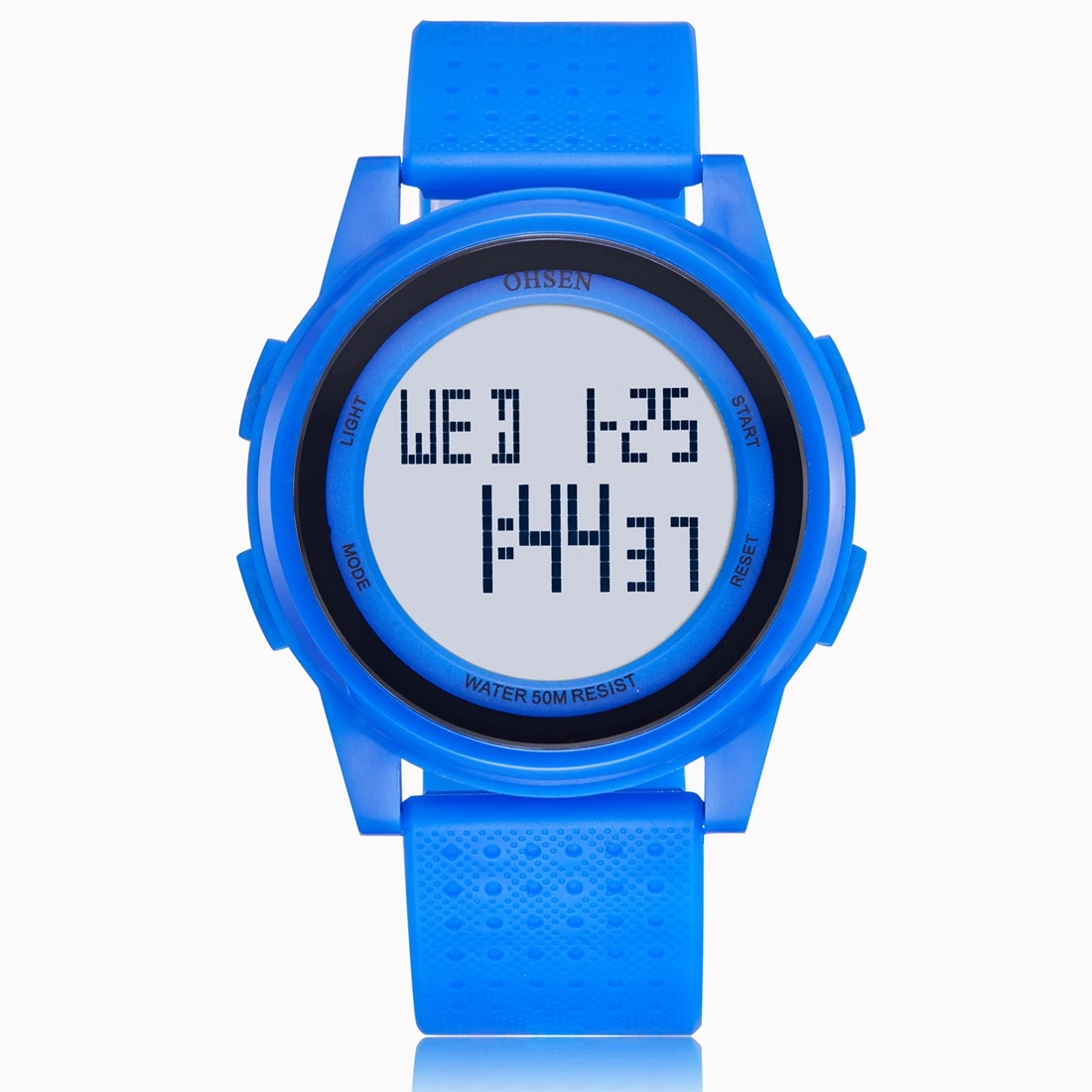 Blue wristwatch OHSEN цифровые женские наручные часы модные белые водонепроницаемые электронные женские часы спортивные детские подарочные часы relogio feminino - Цвет: Blue wristwatch