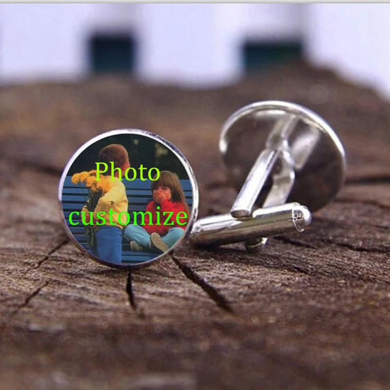 

Personalized Cufflinks for Mens Custom Your Baby Child Mom Dad Grandparent Photo Gift for A Family Wedding Cuff Links for Mens