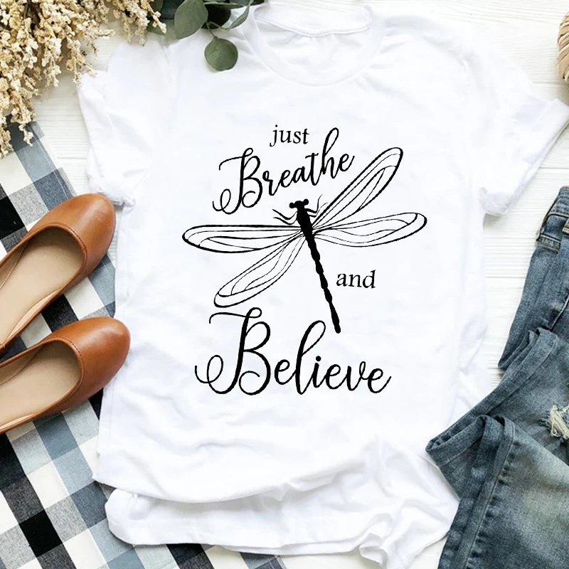 Женская Милая футболка 90s стильная Эстетическая одежда повседневная с принтом