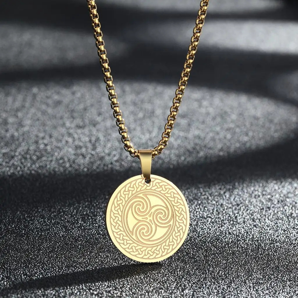 Женское колье с подвеской в виде викингов из нержавеющей стали | Украшения и
