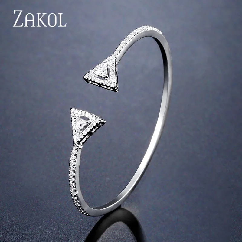 Модный дизайнерский комплект ювелирных изделий от бренда ZAKOL, серьги с чешским камнем, браслет и кольцо на запястье для женщин, помолвка, FSSP3011