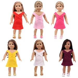 Кукольная одежда, длинная юбка с перекрещивающейся спинкой, подходит для кукол 18 дюймов, 43 см, для новорожденных