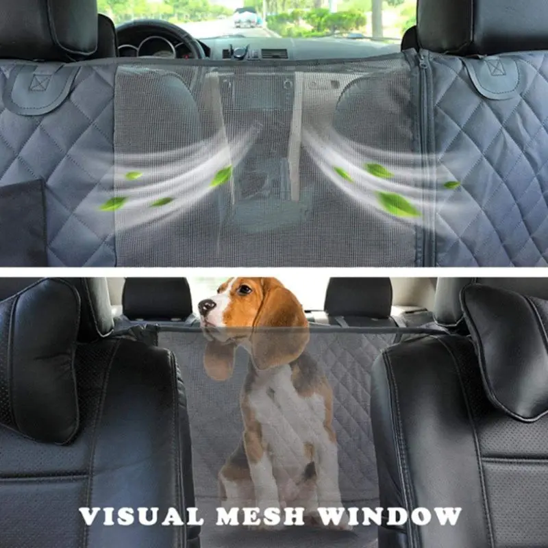 値段 犬のカーシートカバー表示メッシュ防水ペット犬旅行マット屋外犬キャリア車のリアバックシートマットハンモッククッションプロテクター