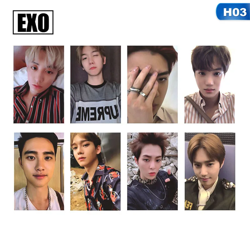 8 шт./компл. 5 й альбом EXO с надписью не запутывайте мой Темп самодельные ломо карты