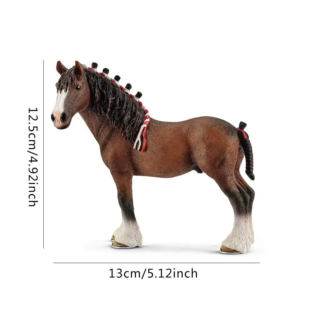 

Clydesdale Gelding Animal Model Hand Painted Highly Detailed From High Quality PVC No Assembly Necessary For Play 13cm/5 Inches