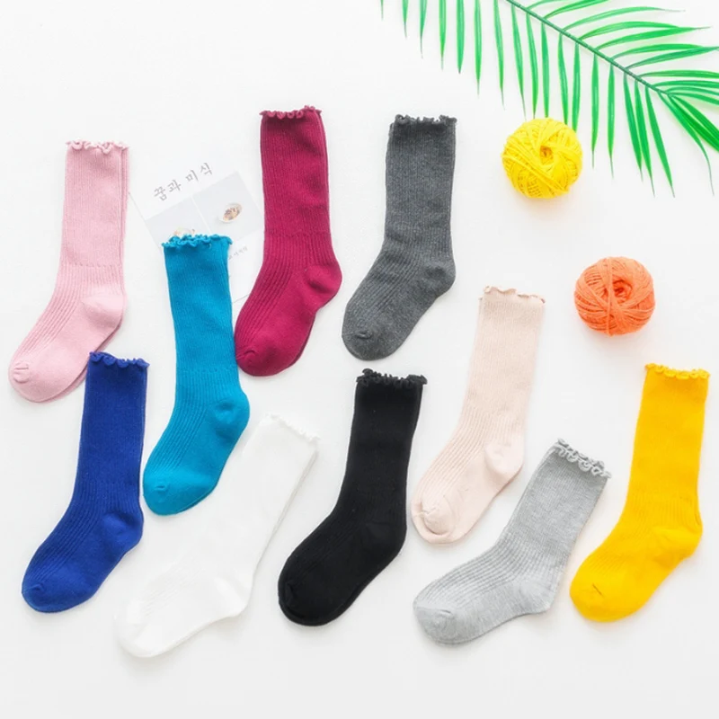 

Носки хлопковые однотонные для мальчиков и девочек, 3 пары/Лот, От 1 до 3 лет