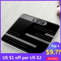 precision new body fat scale glass digital electronic smart scale lcd display body scale healthy electronic weight scale 2021