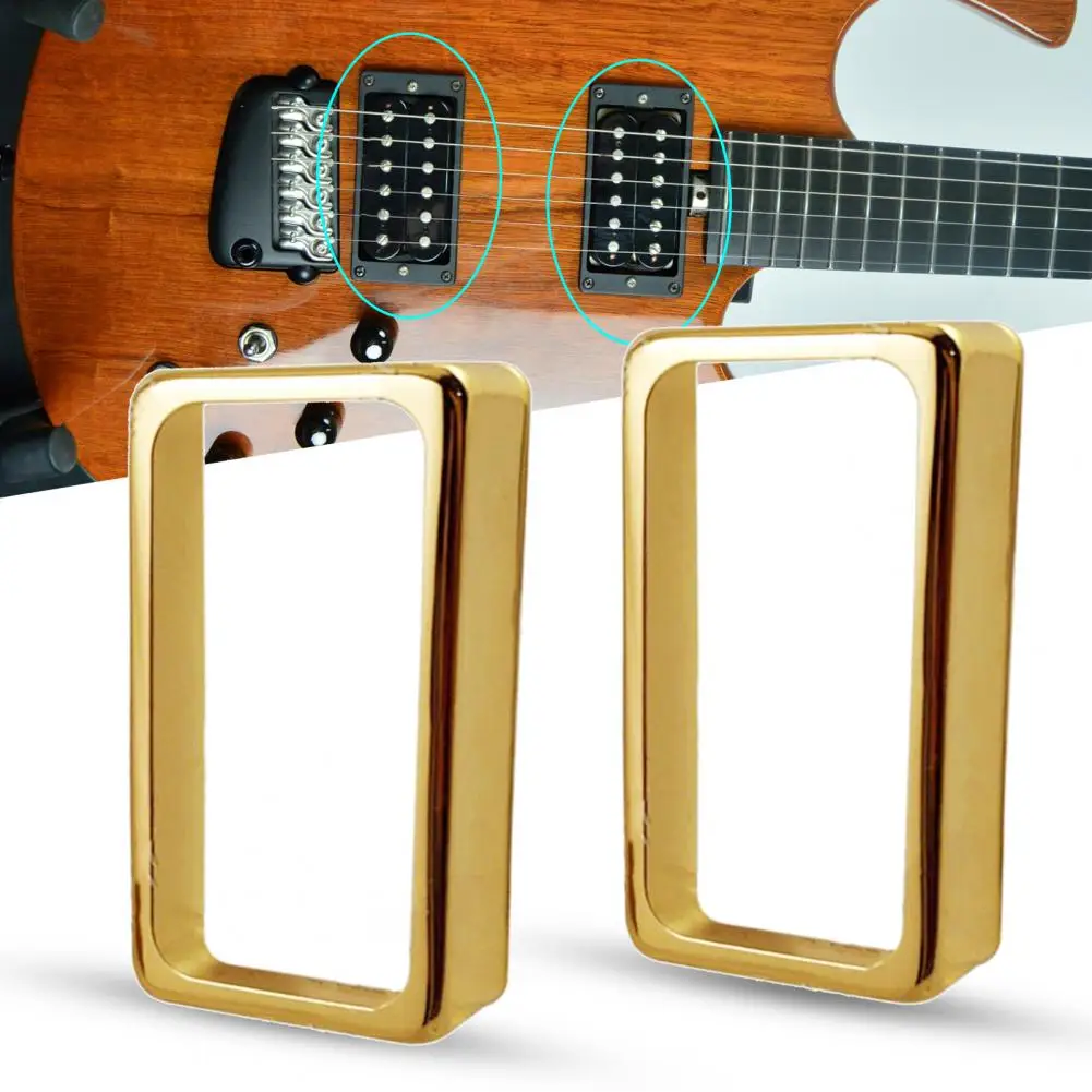 2Pcs/Set Guitar Pickup Cover Open Design Protective Non-Deformed Humbucker Covers Replacement Part for Instrument - купить по