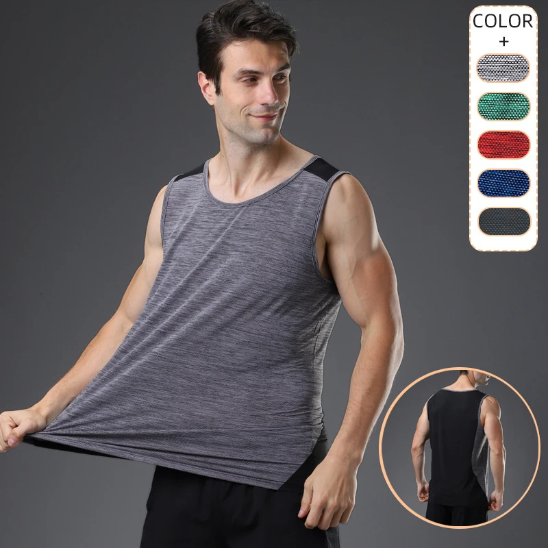 

New sports vest men's quick-drying sports training breathable fitness running undershirt