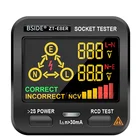 Цифровая розетка Test er BSIDE ZT-E8 умный ЖК-индикатор розетки тестер NCV детектор напряжения вилка ЕС США Великобритания заземление нулевая линия проверка RCD