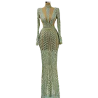 Floria Иллюзия вечернее платье женская одежда Вечерние платья с длинным рукавом и для особых поводов Новое 2021 вечернее платье, платье на выход