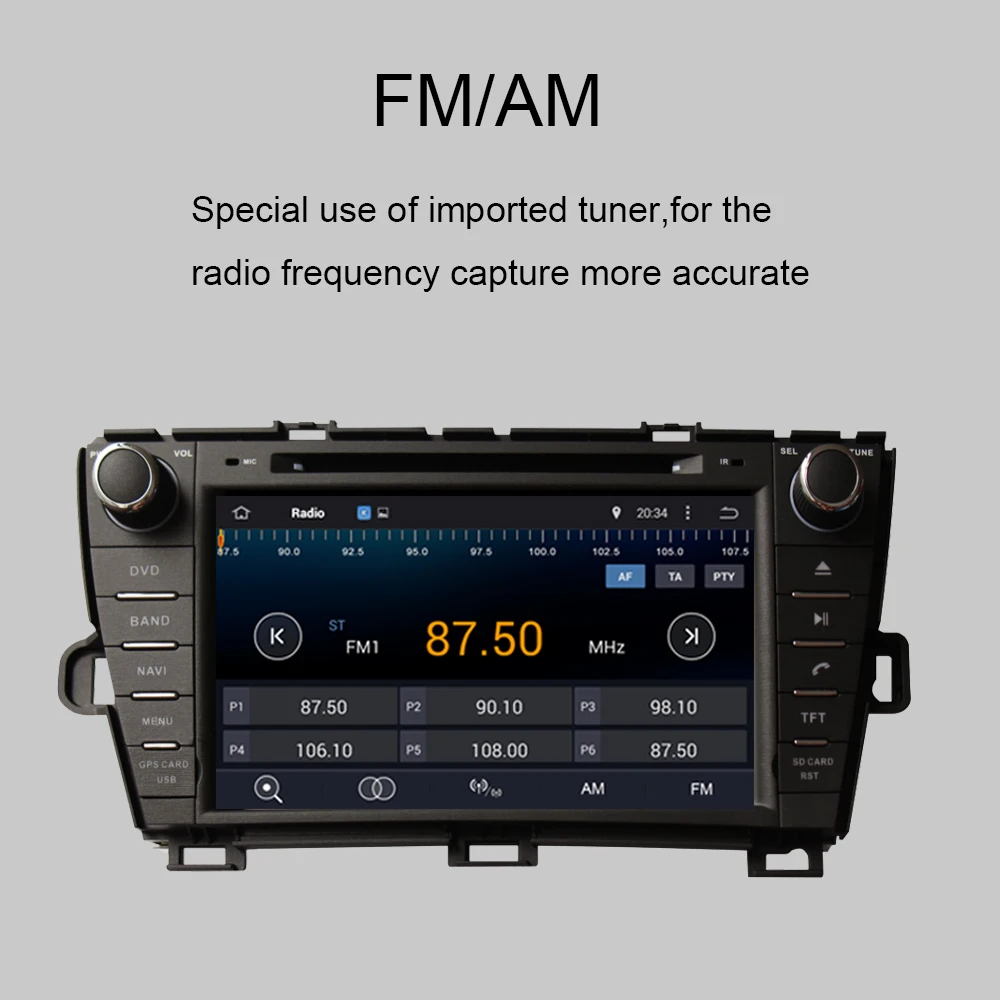 2DIN 1024*600 ОЗУ 4 ГБ Android 9 0 автомобильный DVD GPS для Toyota Prius 2009 2019 левый Вождение