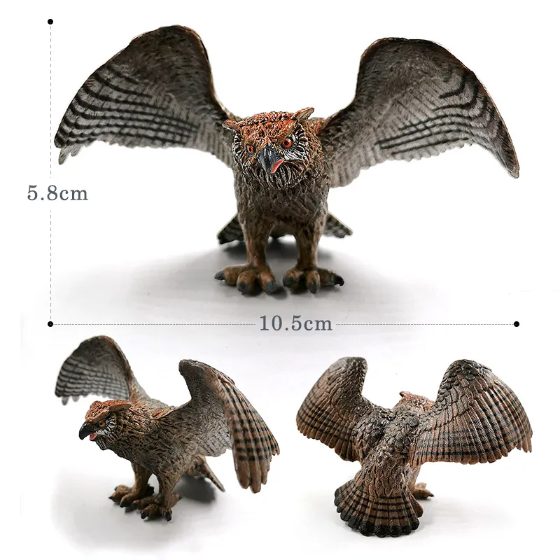 Кавайный белый журавль белоголовый Орел сова попугаи птица модель животного