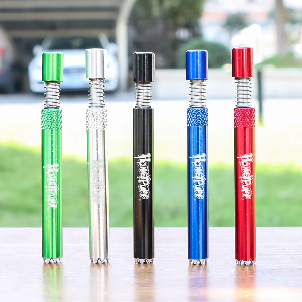 

HONEYPUFF Metal Self-Cleaning One Hitter Pipes with Jagged Bowl 82MM Fashion Aluminum Tobacco Hand Bat Smoking Cigarette Pipe