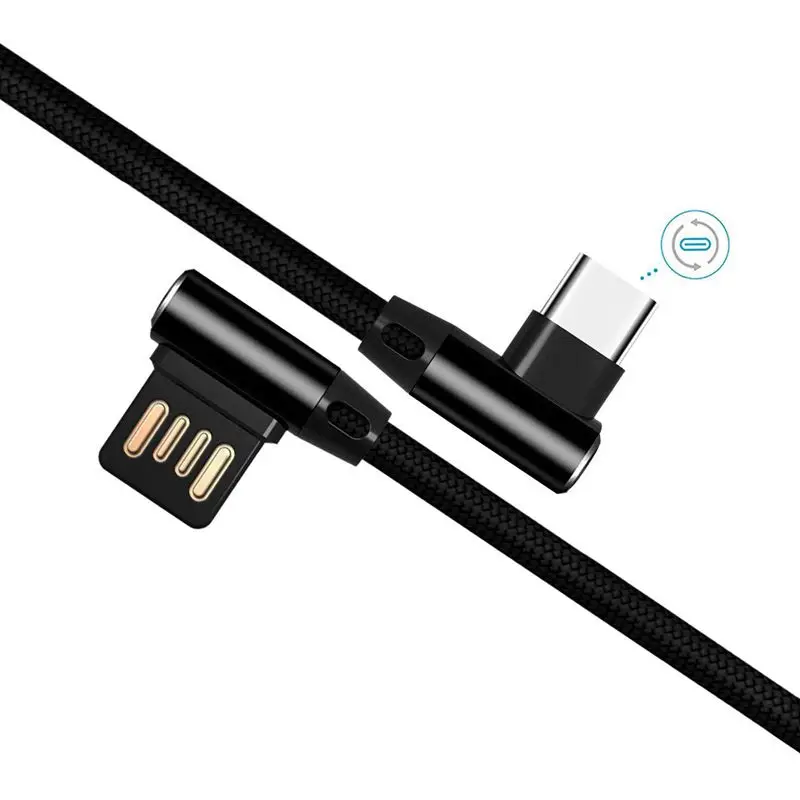 USB Type C to 3.0 Cable Fast Charge Double 90-Degree Interface Sided USB-C for Samsung S8 Note 8 LG V20 G6 G5 | Электроника