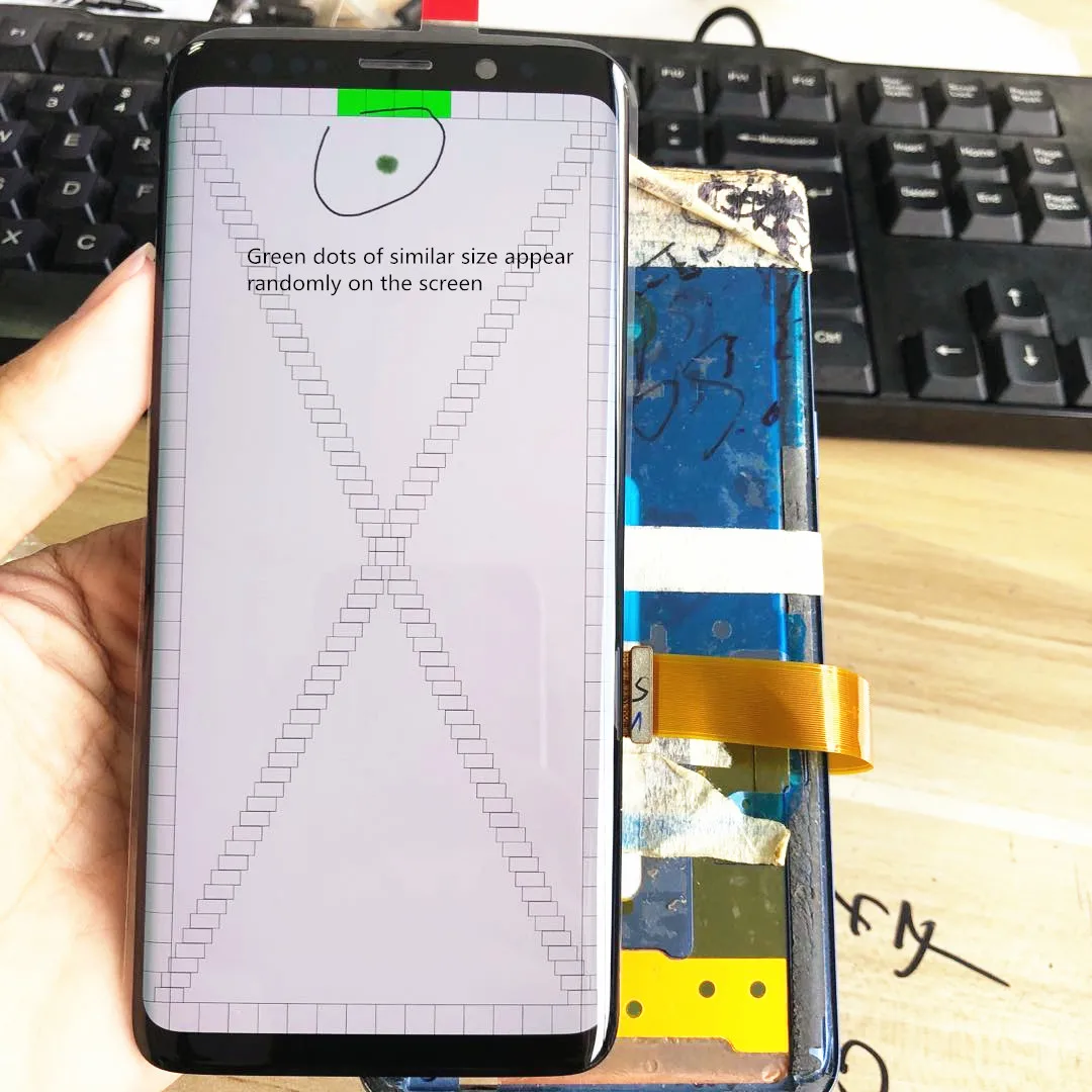 100% Original AMOLED lcd Display Touch Screen Digitizer Repair Parts with dead pixels For SAMSUNG Galaxy S9 G960 G960N G960F LCD