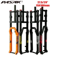 pasak bike suspension fork mountain air pressure double shoulder shock absorbers damping shoulder 27 529 100x15mm