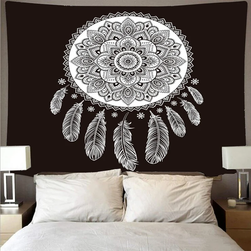 

Mandala Tapestry Tapestry Cloth Blanket Home Decoration Witchcraft Tapestry Wall Hanging Black Psychedelic Aesthetic Room Decor