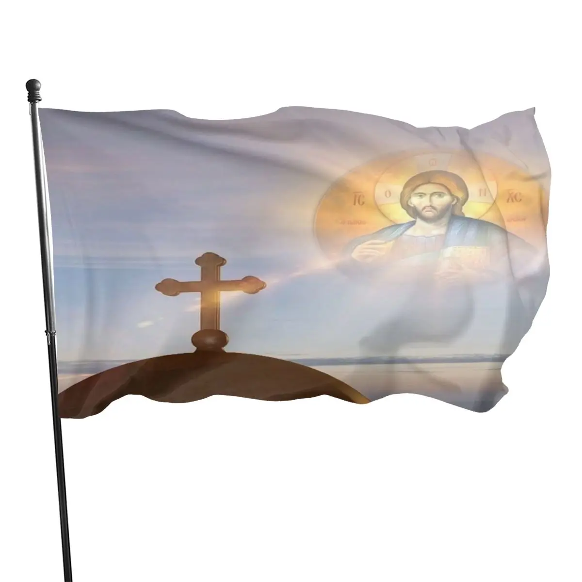 Decoration flag of Jesus cross faith 90x150cm | Flags