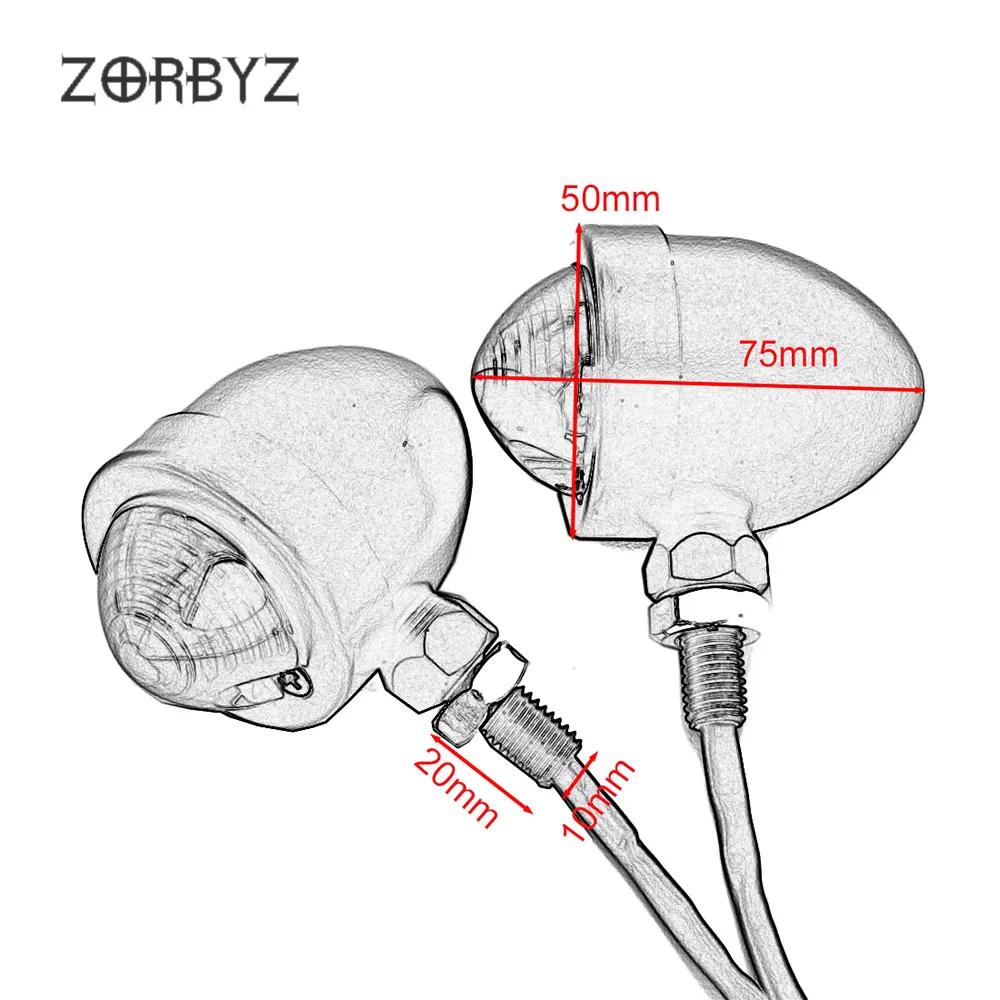 ZORBYZ мотоциклетный черный/хромированный металлический цилиндрический тормоз с