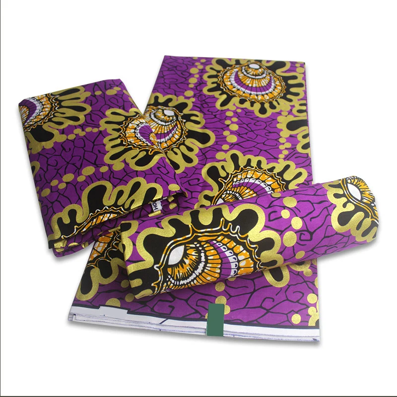 

Ankara Style Afrian Golden Wax Dye Printed Cotton Fabric 100%Soft High Quality Women Dress Material For Sewing 6 Yards G-W 106
