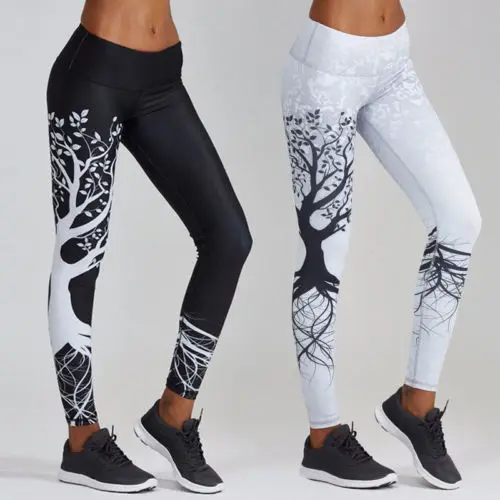 

Bohemian Trees Print Stretch Thai Harem Trousers Hippy Baggy Long Pants Sports Gym Wear Women Casual Leggings