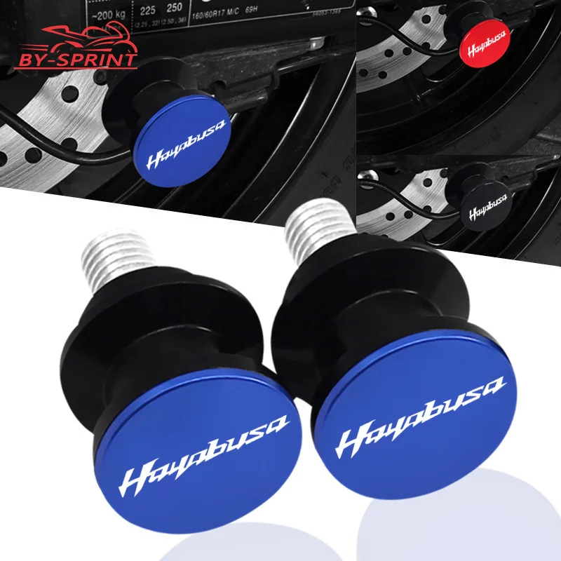 

8mm Motorcycle Stand Screw Accessories & Logo HAYABUSA Swingarm Spools Slider For Suzuki GSX1300R Hayabusa 2007-2021