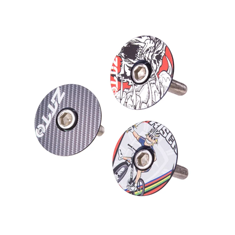 

Bike Headset stem Cap Mountain bike 1-1/8" fork Top Cover Special printing Aluminum Alloy Mountain Road Bike