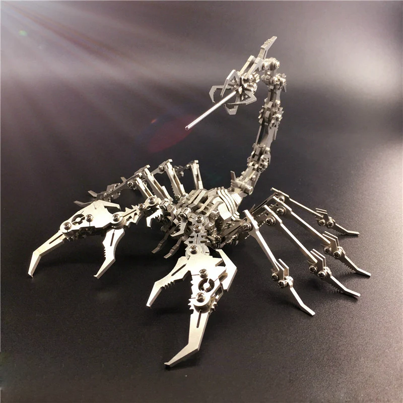 3D головоломка из нержавеющей стали в сборе дизайн животных Скорпион король
