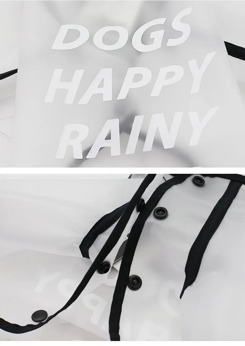 

Wholesale pet raincoat cartoon printing hooded small and medium-sized dog waterproof poncho pet supplies