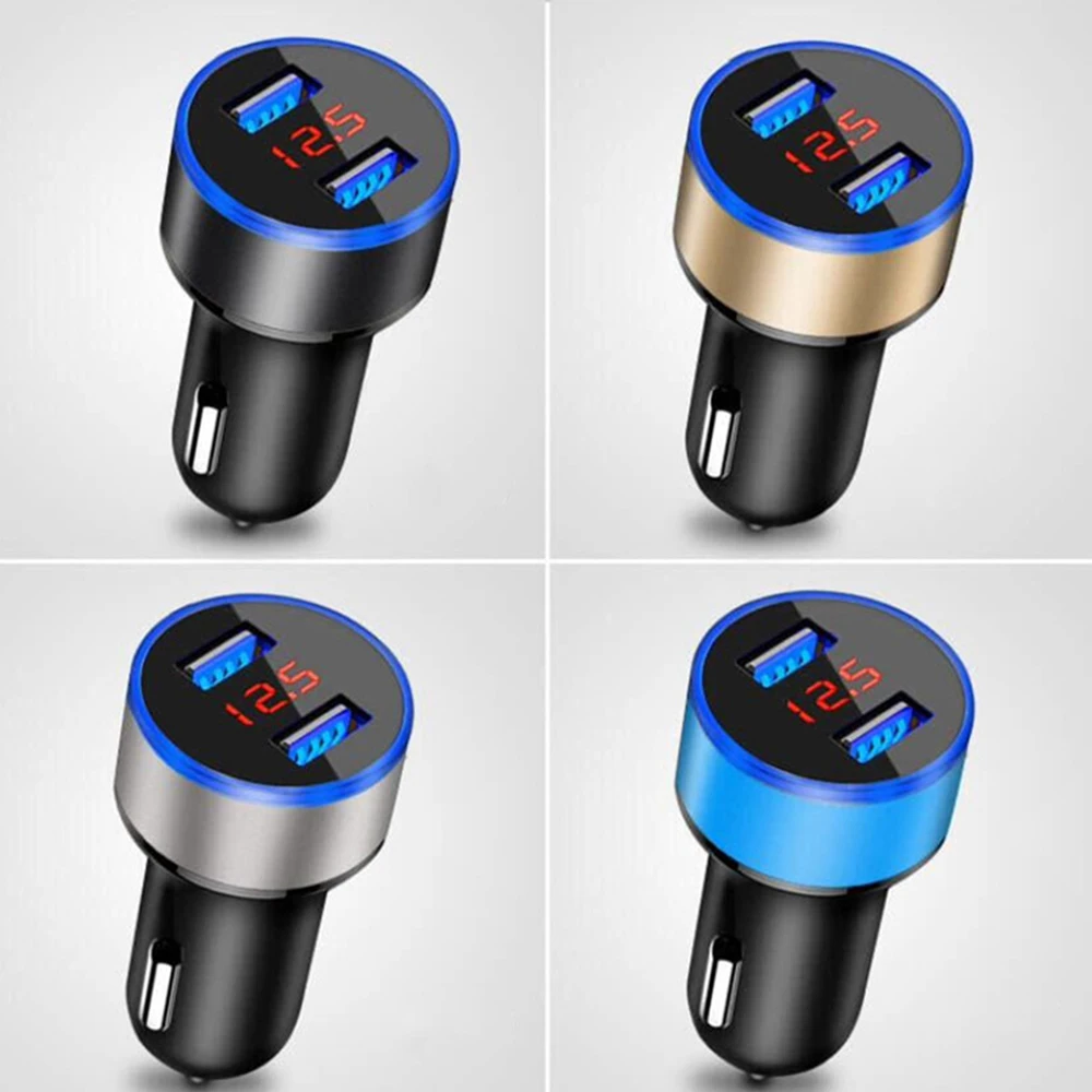 3.1A двойное USB Автомобильное зарядное устройство с синим индикатором света мульти-защита универсальный для автомобилей 12V 24V