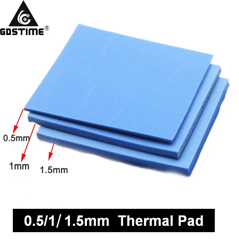 3 Pcs 100mm*100mm 0.5mm 1mm 1.5mm Combination Thermal Conductive Silicone Pads Heatsink Cooling Pad For Laptop IC GPU VGA Card 10 pcs to 220 silicone thermal heatsink insulator pads w insulating particles for lm78xx lm317 tdaxx
