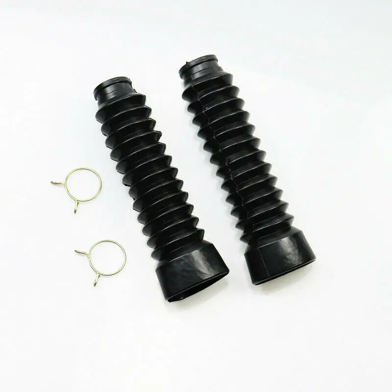 

Front Fork Boots Rubber Black Dust Cover For Off-road Dirt Bike Suzuki GN125 GN