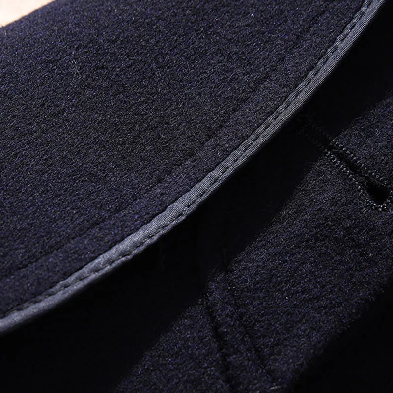 

PAULKONTE 2019 Autumn Winter New Men's Coat Igh Quality Gentleman Fashion Wild Woolen Comfortable Warm Long Men's Jacket