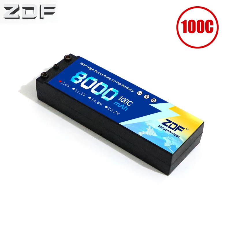 

ZDF RC Car Lipo Battery 2S 2P 7,4 V 8000mah 100C Max 200C Hard чехол для самолета автомобиля RC Truck Support оптом