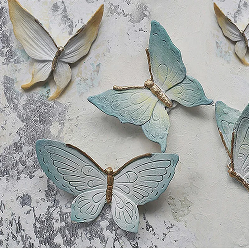 Настенная бумага на заказ современный рельефный 3D фон с бабочками настенная для