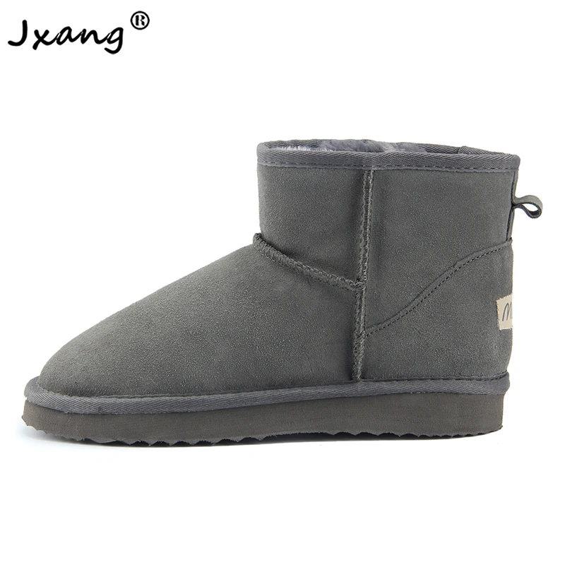 JXANG 2020 классические женские зимние ботинки большого размера 100% из натуральной